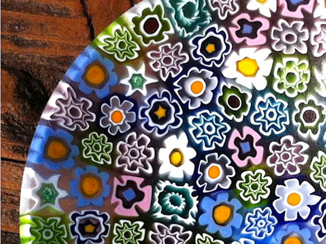 Murano glass murrine plates