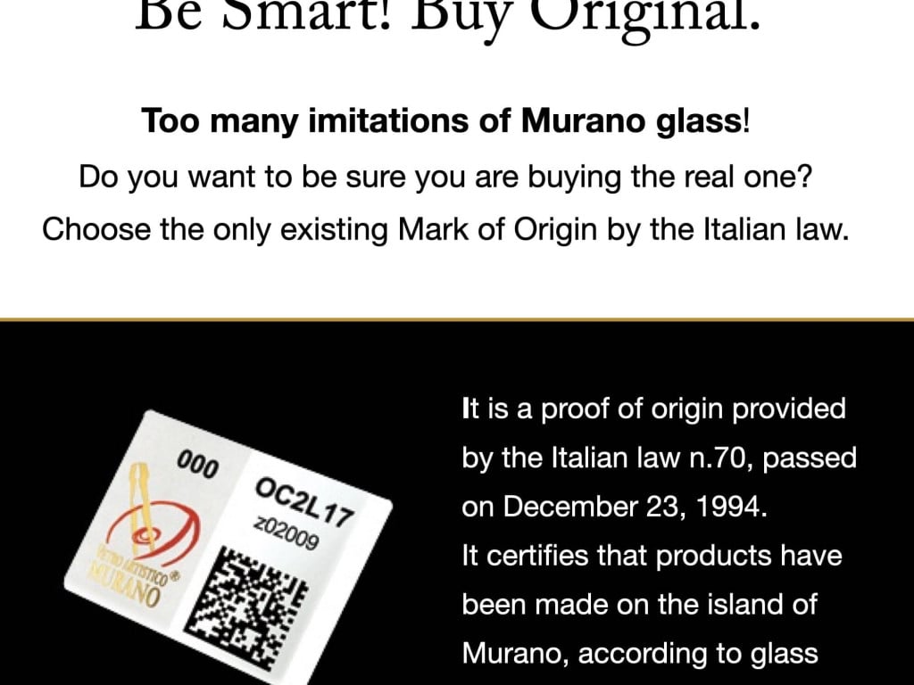 Come riconoscere il Vetro di Murano originale